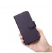iCarer Wallet Case 2in1 Case iPhone 14 Leather Flip Cover Anti-RFID Dark Purple
