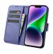 iCarer Wallet Case 2in1 Case iPhone 14 Leather Flip Cover Anti-RFID Light Purple