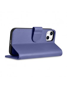 iCarer Wallet Case 2in1 Case iPhone 14 Leather Flip Cover Anti-RFID Light Purple