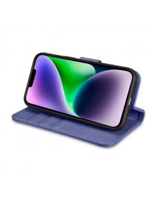 iCarer Wallet Case 2in1 Case iPhone 14 Leather Flip Cover Anti-RFID Light Purple
