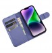 iCarer Wallet Case 2in1 Case iPhone 14 Leather Flip Cover Anti-RFID Light Purple