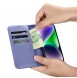 iCarer Wallet Case 2in1 Case iPhone 14 Leather Flip Cover Anti-RFID Light Purple