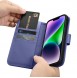 iCarer Wallet Case 2in1 Case iPhone 14 Leather Flip Cover Anti-RFID Light Purple