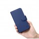 iCarer Wallet Case 2in1 Case iPhone 14 Anti-RFID Leather Flip Case Blue