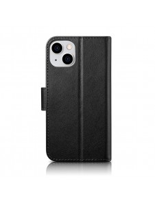 iCarer Wallet Case 2in1 Case iPhone 14 Leather Flip Cover Anti-RFID black