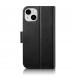 iCarer Wallet Case 2in1 Case iPhone 14 Leather Flip Cover Anti-RFID black
