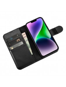iCarer Wallet Case 2in1 Case iPhone 14 Leather Flip Cover Anti-RFID black