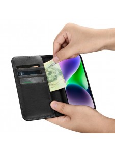 iCarer Wallet Case 2in1 Case iPhone 14 Leather Flip Cover Anti-RFID black