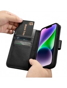 iCarer Wallet Case 2in1 Case iPhone 14 Leather Flip Cover Anti-RFID black