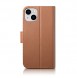 iCarer Wallet Case 2in1 case iPhone 14 leather cover with flap Anti-RFID brown