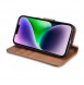 iCarer Wallet Case 2in1 case iPhone 14 leather cover with flap Anti-RFID brown