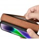 iCarer Wallet Case 2in1 case iPhone 14 leather cover with flap Anti-RFID brown