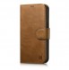 iCarer Oil Wax Wallet Case 2in1 Case iPhone 14 Leather Flip Cover Anti-RFID brown