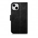 iCarer Oil Wax Wallet Case 2in1 Case iPhone 14 Leather Flip Cover Anti-RFID black