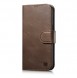 iCarer Oil Wax Wallet Case 2in1 Case iPhone 14 Leather Flip Cover Anti-RFID Brown