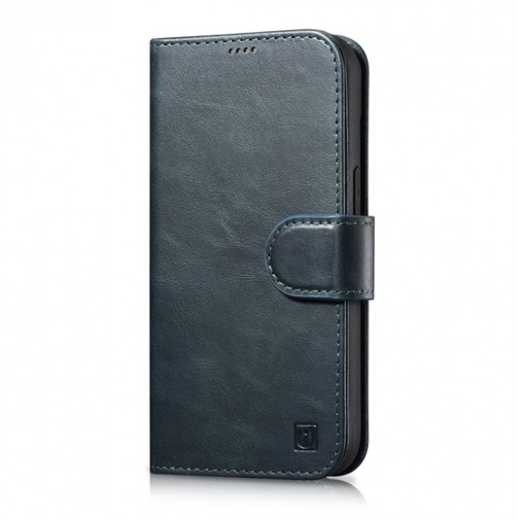copy of iCarer Oil Wax Wallet Case 2in1 Case iPhone 14 Leather Flip Cover Anti-RFID Brown