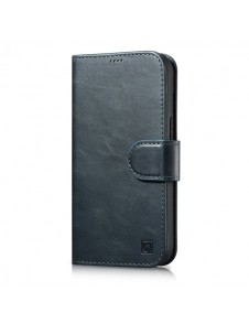 copy of iCarer Oil Wax Wallet Case 2in1 Case iPhone 14 Leather Flip Cover Anti-RFID Brown