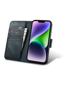 copy of iCarer Oil Wax Wallet Case 2in1 Case iPhone 14 Leather Flip Cover Anti-RFID Brown