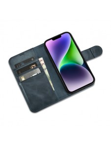 copy of iCarer Oil Wax Wallet Case 2in1 Case iPhone 14 Leather Flip Cover Anti-RFID Brown