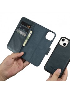 copy of iCarer Oil Wax Wallet Case 2in1 Case iPhone 14 Leather Flip Cover Anti-RFID Brown