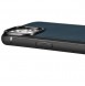 iCarer Leather Oil Wax case covered with natural leather for iPhone 14 blue