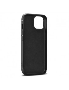 iCarer Leather Oil Wax case covered with natural leather for iPhone 14 blue