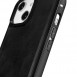 iCarer Leather Oil Wax Genuine Leather Case for iPhone 14 (MagSafe Compatible) Black