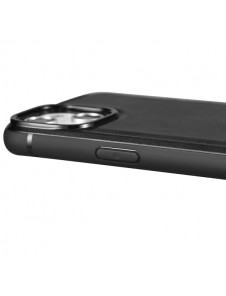 iCarer Leather Oil Wax Genuine Leather Case for iPhone 14 (MagSafe Compatible) Black