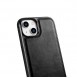 iCarer Leather Oil Wax Genuine Leather Case for iPhone 14 (MagSafe Compatible) Black