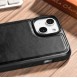 iCarer Leather Oil Wax Genuine Leather Case for iPhone 14 (MagSafe Compatible) Black