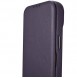 iCarer CE Premium Leather Folio Case iPhone 14 Magnetic Flip Leather Folio Case MagSafe Dark Purple