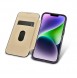 iCarer CE Premium Leather Folio Case iPhone 14 Magnetic Flip Leather Folio Case MagSafe Dark Purple