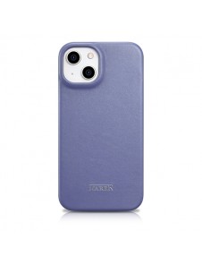 iCarer CE Premium Leather Folio Case iPhone 14 Magnetic Flip Leather Folio Case MagSafe Light Purple