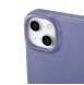 iCarer CE Premium Leather Folio Case iPhone 14 Magnetic Flip Leather Folio Case MagSafe Light Purple