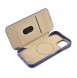 iCarer CE Premium Leather Folio Case iPhone 14 Magnetic Flip Leather Folio Case MagSafe Light Purple
