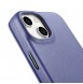 iCarer CE Premium Leather Folio Case iPhone 14 Magnetic Flip Leather Folio Case MagSafe Light Purple