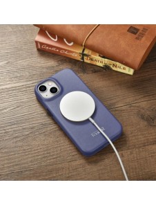 iCarer CE Premium Leather Folio Case iPhone 14 Magnetic Flip Leather Folio Case MagSafe Light Purple