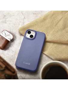 iCarer CE Premium Leather Folio Case iPhone 14 Magnetic Flip Leather Folio Case MagSafe Light Purple