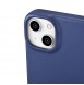 iCarer CE Premium Leather Folio Case iPhone 14 magnetic flip case MagSafe blue