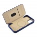 iCarer CE Premium Leather Folio Case iPhone 14 magnetic flip case MagSafe blue