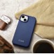 iCarer CE Premium Leather Folio Case iPhone 14 magnetic flip case MagSafe blue