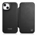 iCarer CE Premium Leather Folio Case iPhone 14 magnetic flip case MagSafe black