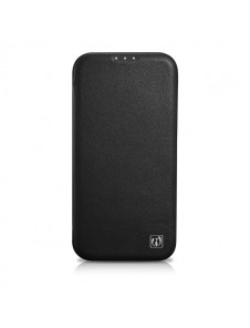 iCarer CE Premium Leather Folio Case iPhone 14 magnetic flip case MagSafe black