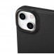 iCarer CE Premium Leather Folio Case iPhone 14 magnetic flip case MagSafe black