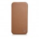 iCarer CE Premium Leather Folio Case iPhone 14 magnetic flip case MagSafe brown