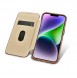 iCarer CE Premium Leather Folio Case iPhone 14 magnetic flip case MagSafe brown