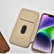 iCarer CE Premium Leather Folio Case iPhone 14 magnetic flip case MagSafe brown
