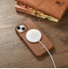 iCarer CE Premium Leather Folio Case iPhone 14 magnetic flip case MagSafe brown