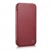 iCarer CE Premium Leather Folio Case iPhone 14 magnetic flip case MagSafe red