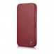 iCarer CE Premium Leather Folio Case iPhone 14 magnetic flip case MagSafe red